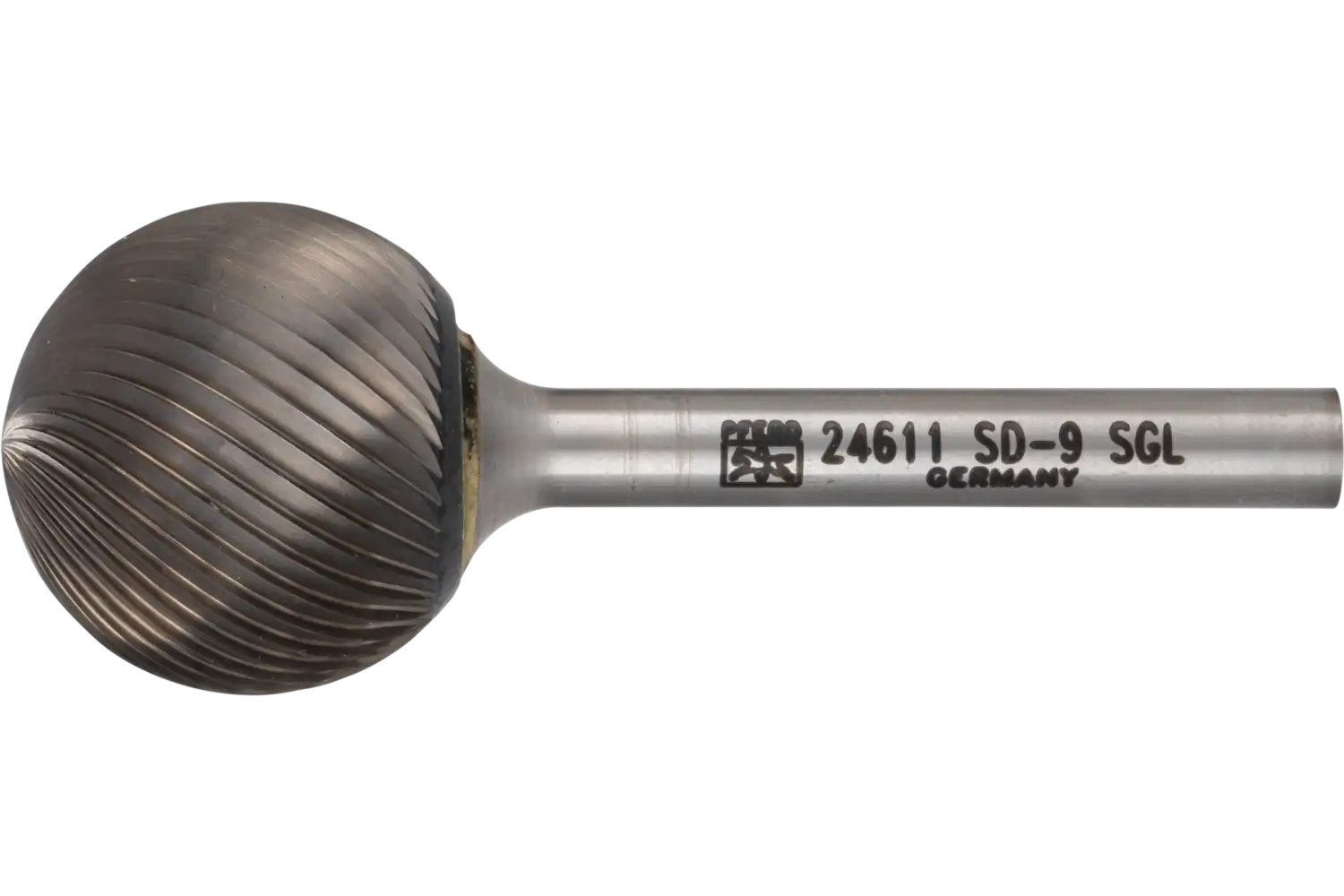 Picture of Pferd Carbide Bur SD-9 Ball Shape Single Cut 1" x 15/16" x 1/4" Shank